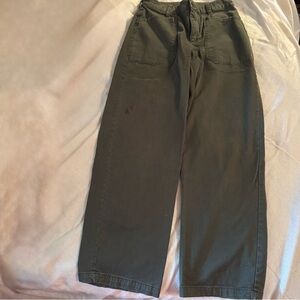 Universal threads wide leg large pocket Olive Green Pants